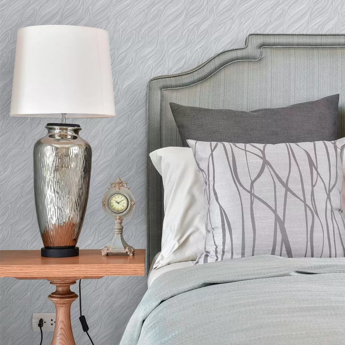 Carta da parati Onde spazzolate con texture, blu-grigio freddo a00688v3