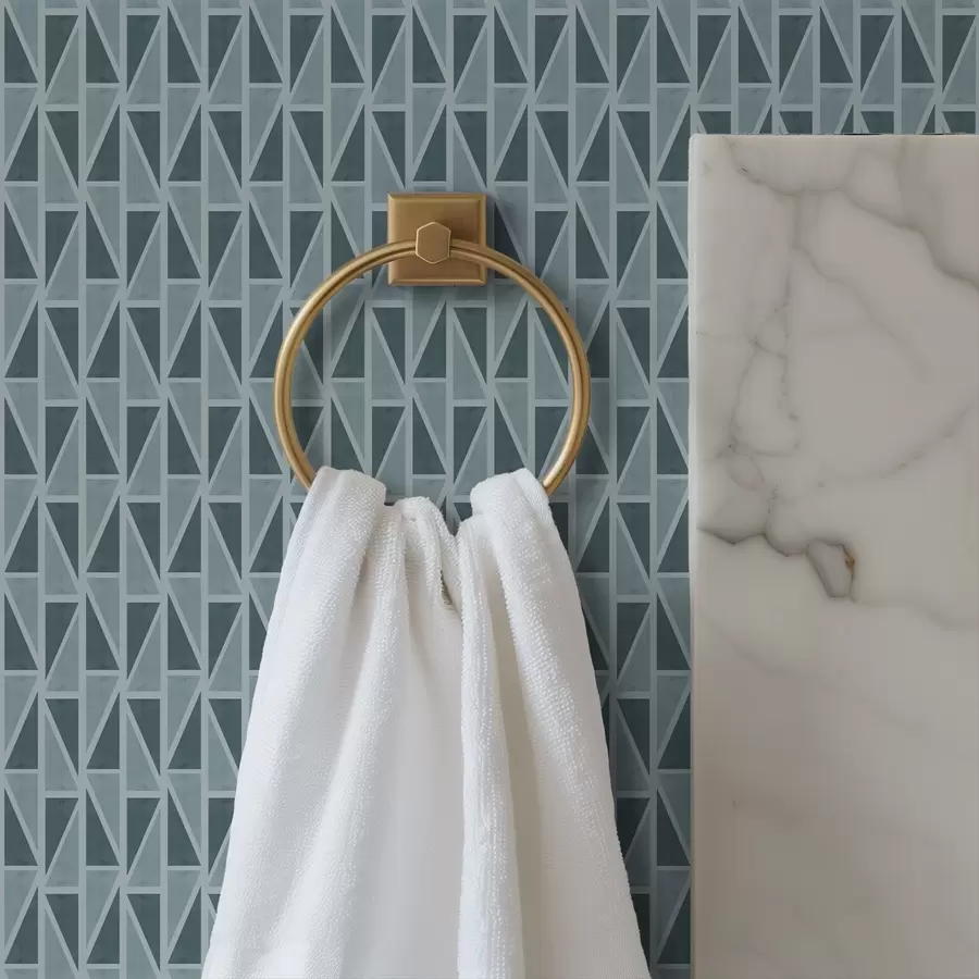 carta da parati Griglia in vetro color verde acqua con rinforzi diagonali nr. a00902