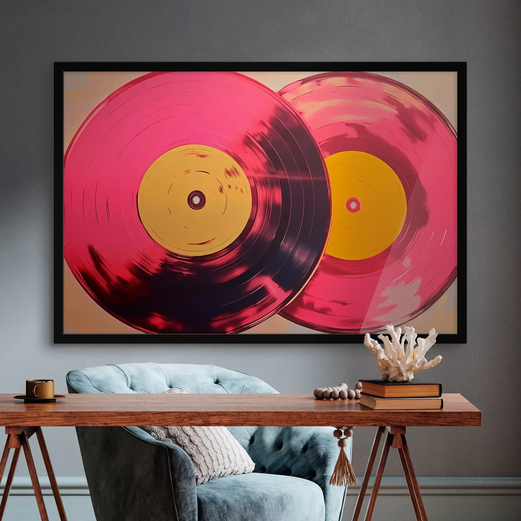 carta da parati Dischi in vinile colorati nr. f46459