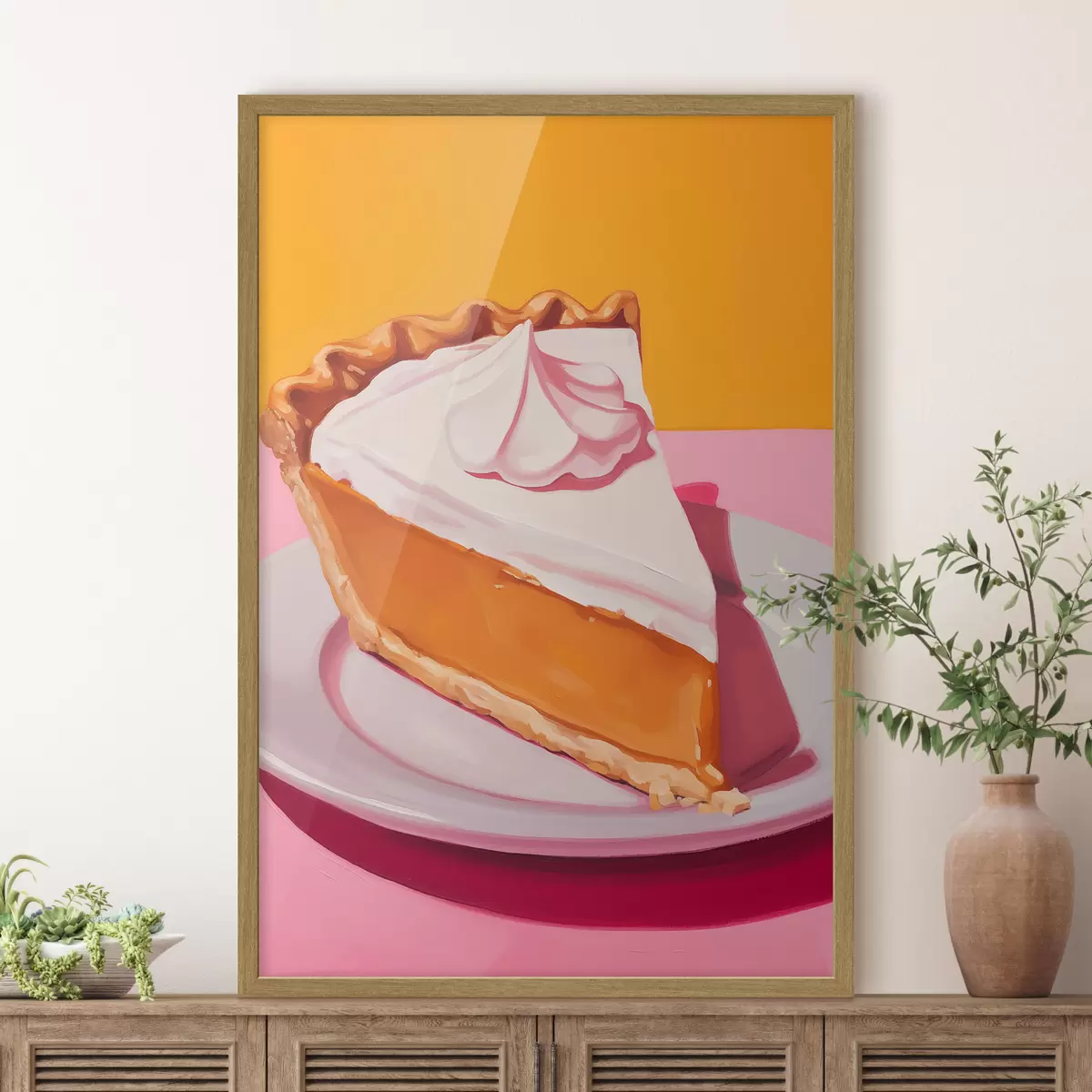 Poster Fetta di torta di zucca. Illustrazione pop art f46462