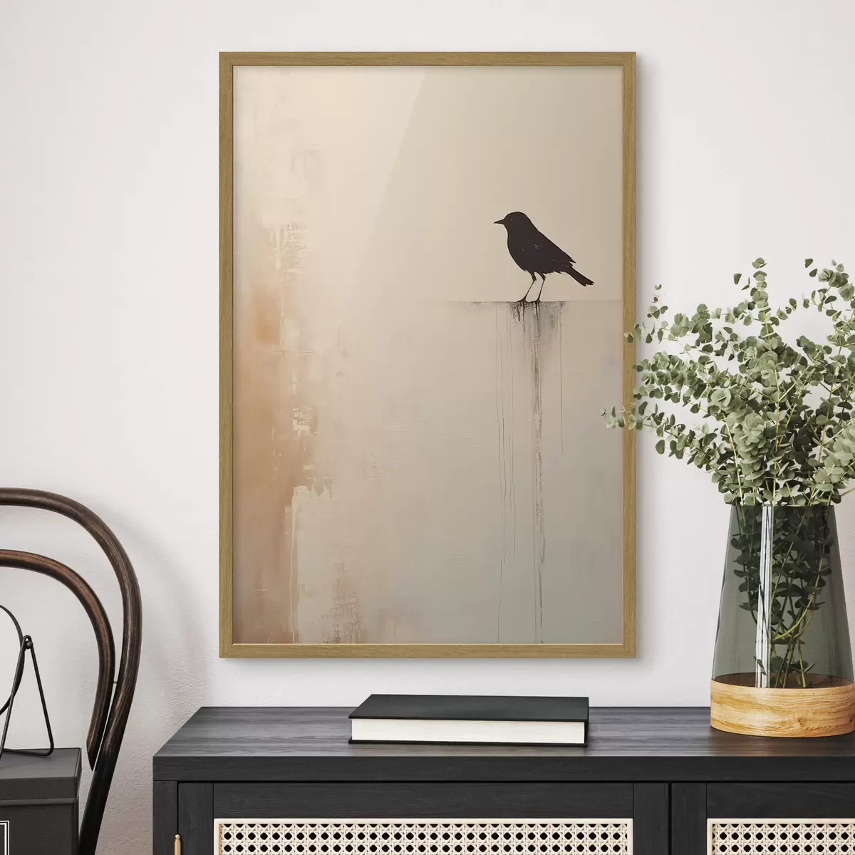 Poster Sagoma di uccello. Minimalismo astratto f46466