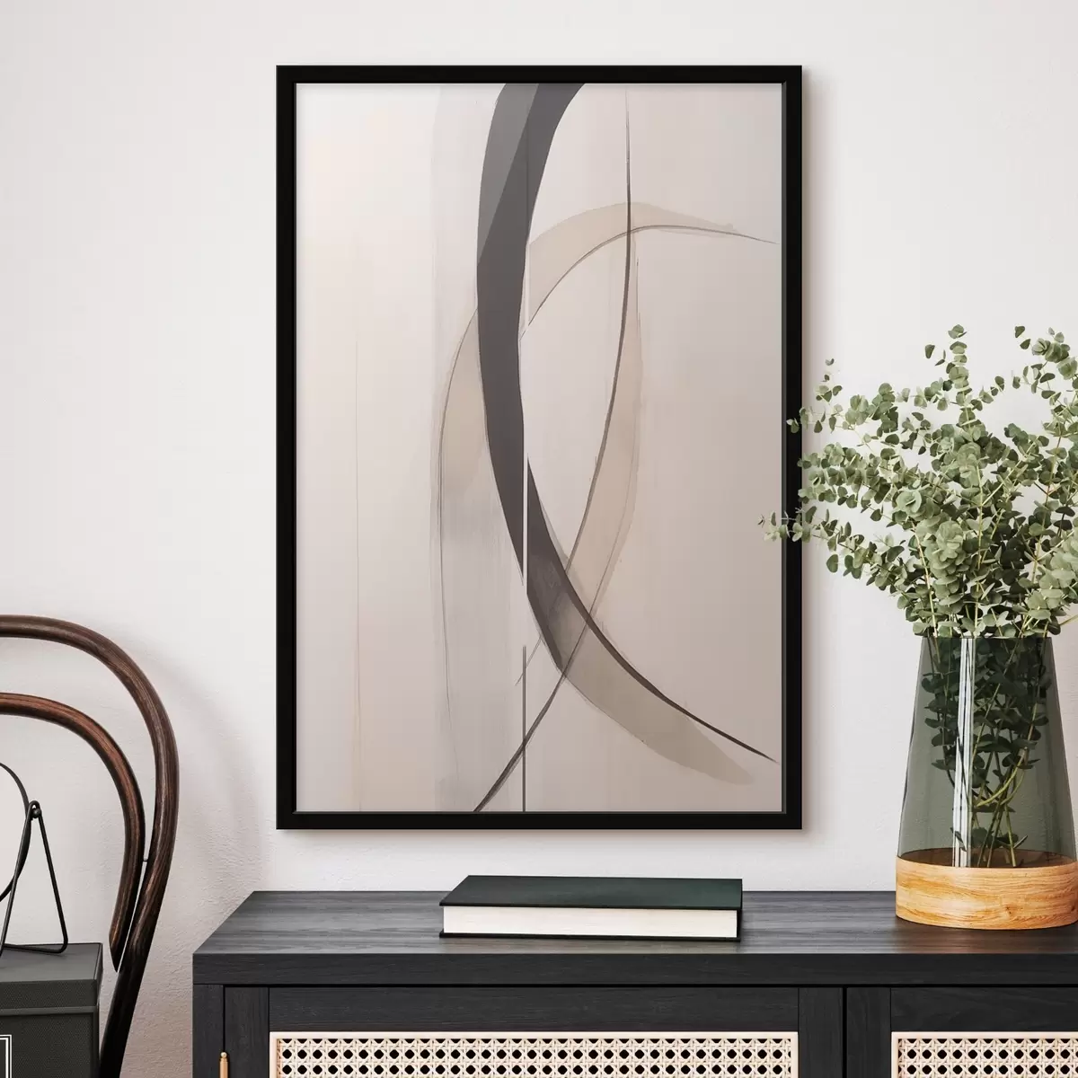 Poster Calligrafia elegante. Astrazione f46468