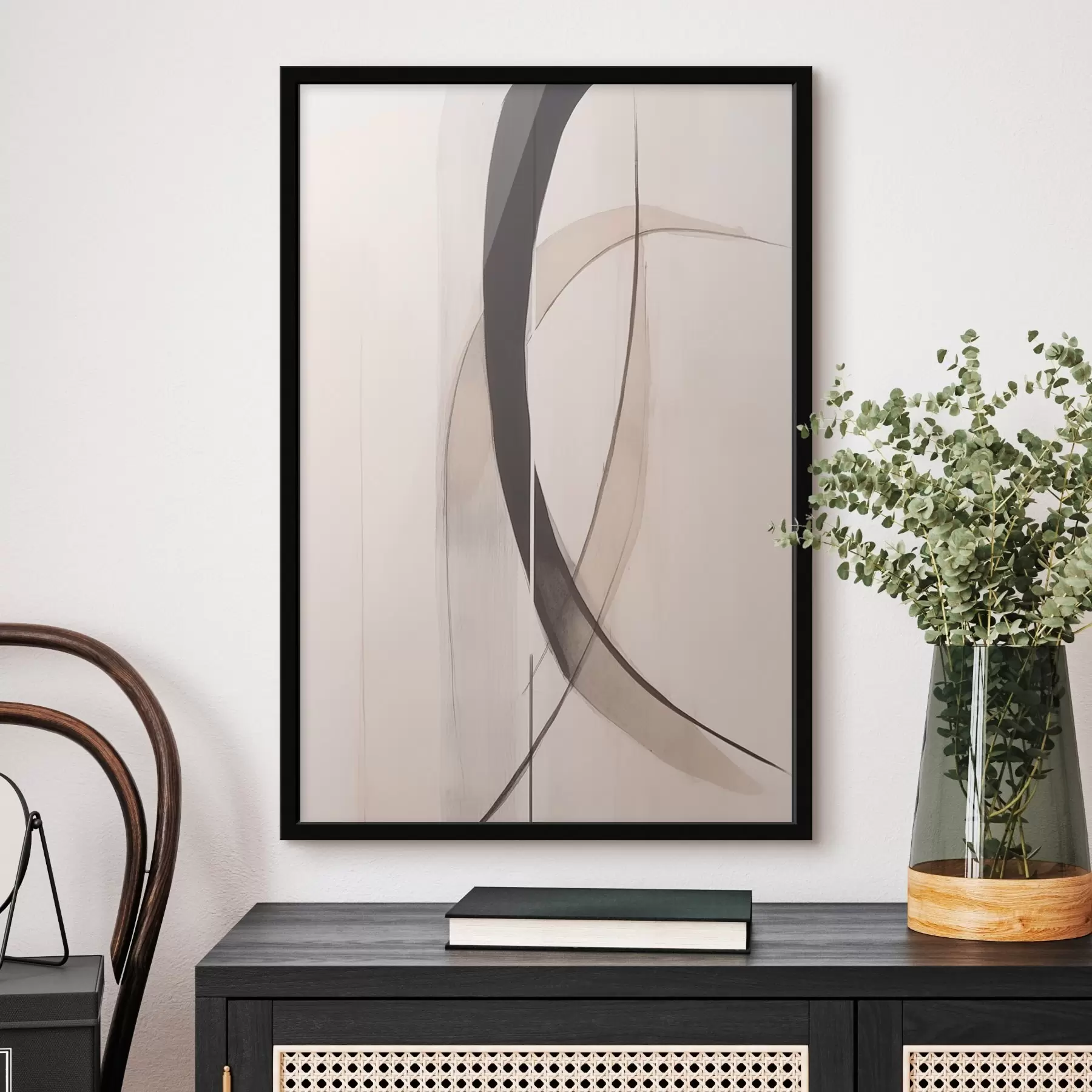 carta da parati Calligrafia elegante. Astrazione nr. f46468