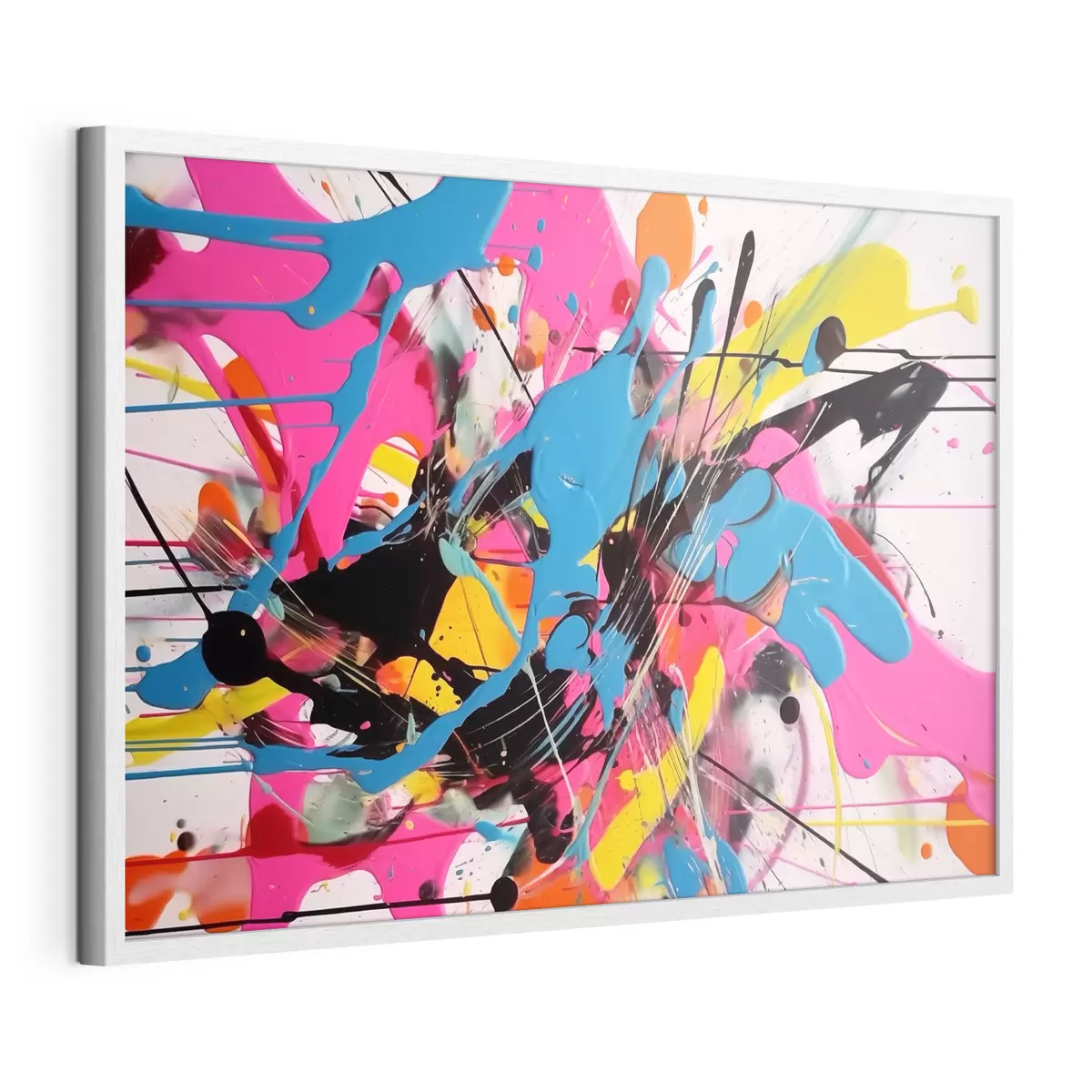 Poster Spruzzi di colore brillante. Stile astratto gocciolante f46478
