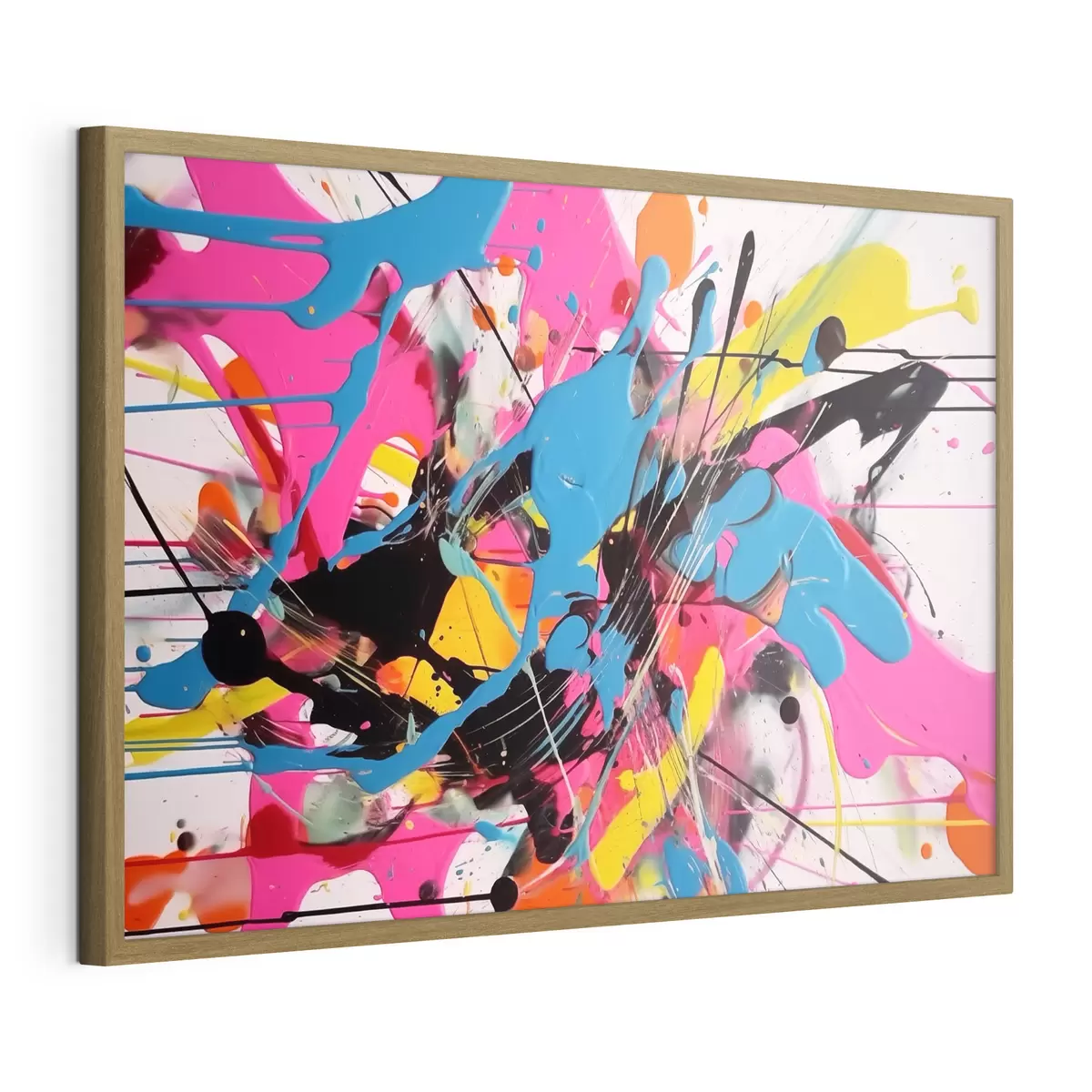 Poster Spruzzi di colore brillante. Stile astratto gocciolante f46478