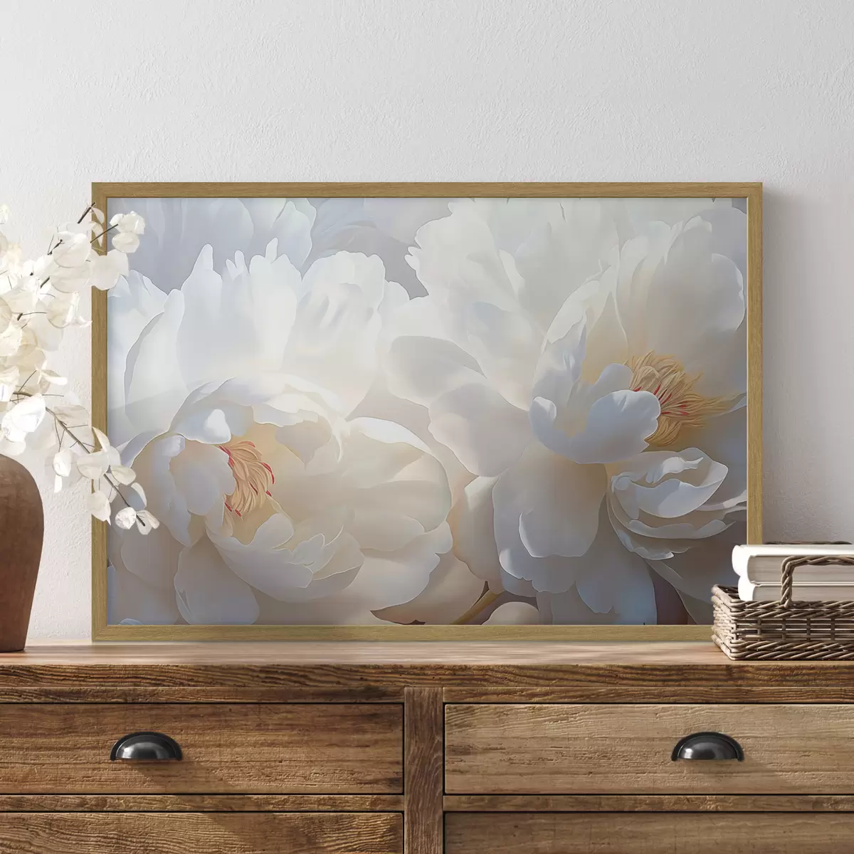 Poster Grandi peonie bianche f46560