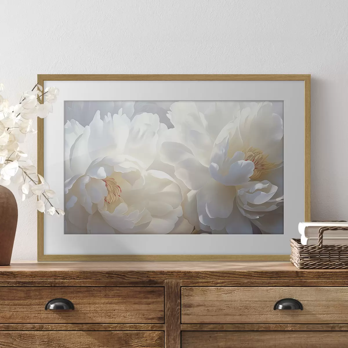 Poster Grandi peonie bianche f46560