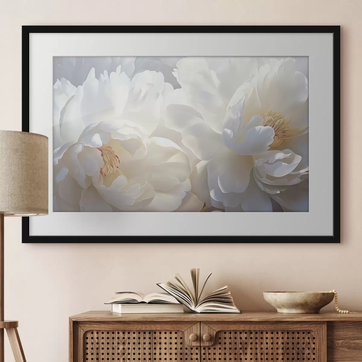 Poster Grandi peonie bianche f46560