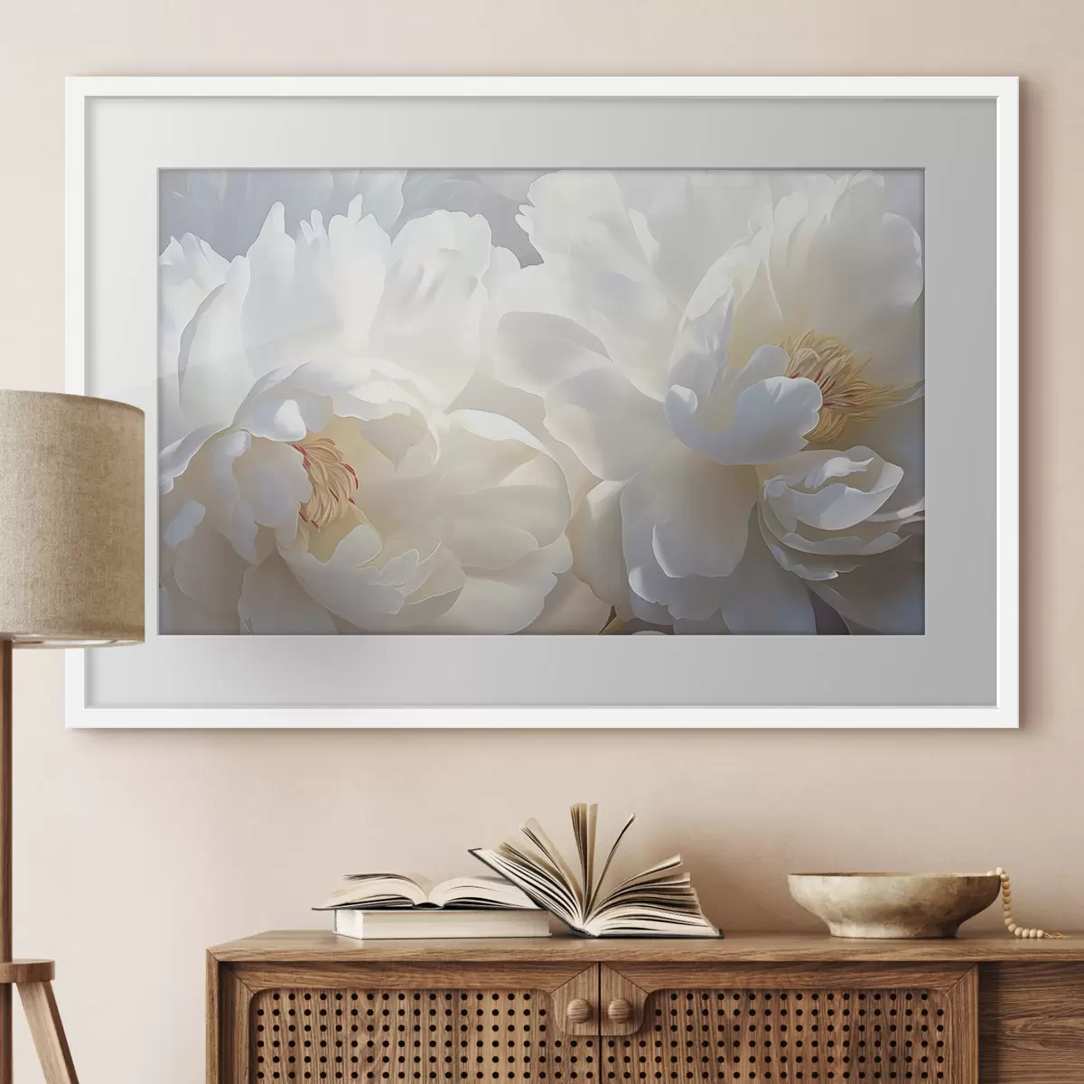 Poster Grandi peonie bianche f46560