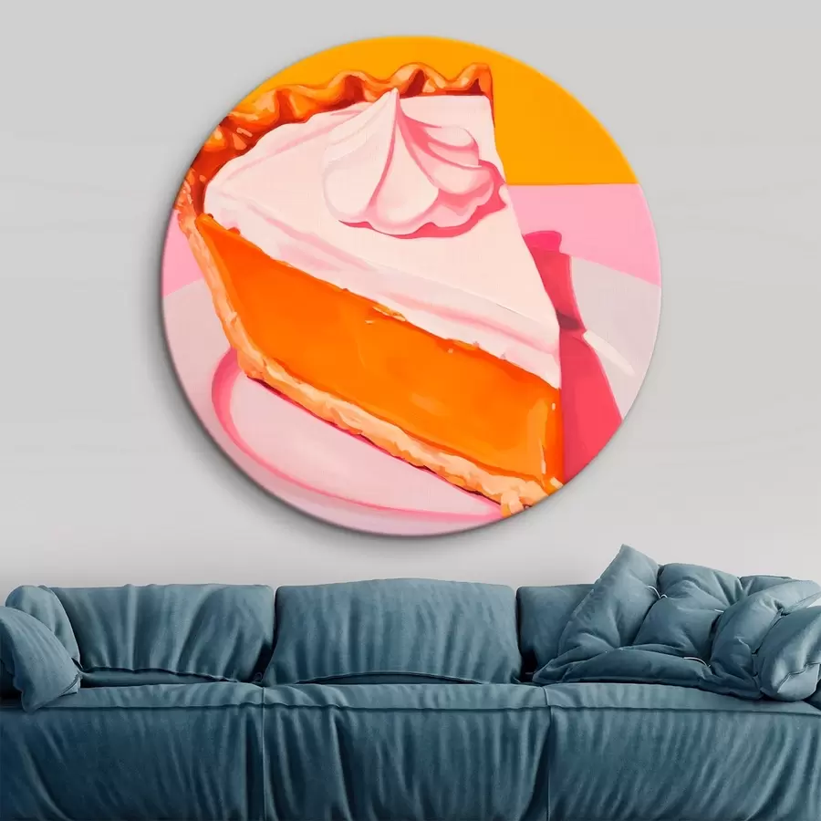 carta da parati Fetta di torta di zucca. Illustrazione pop art nr. r46462