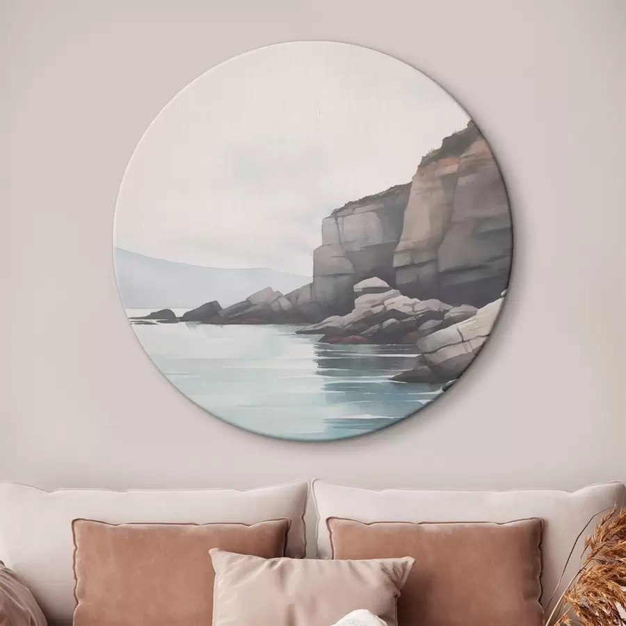 carta da parati Spiaggia rocciosa nella nebbia nr. r46464