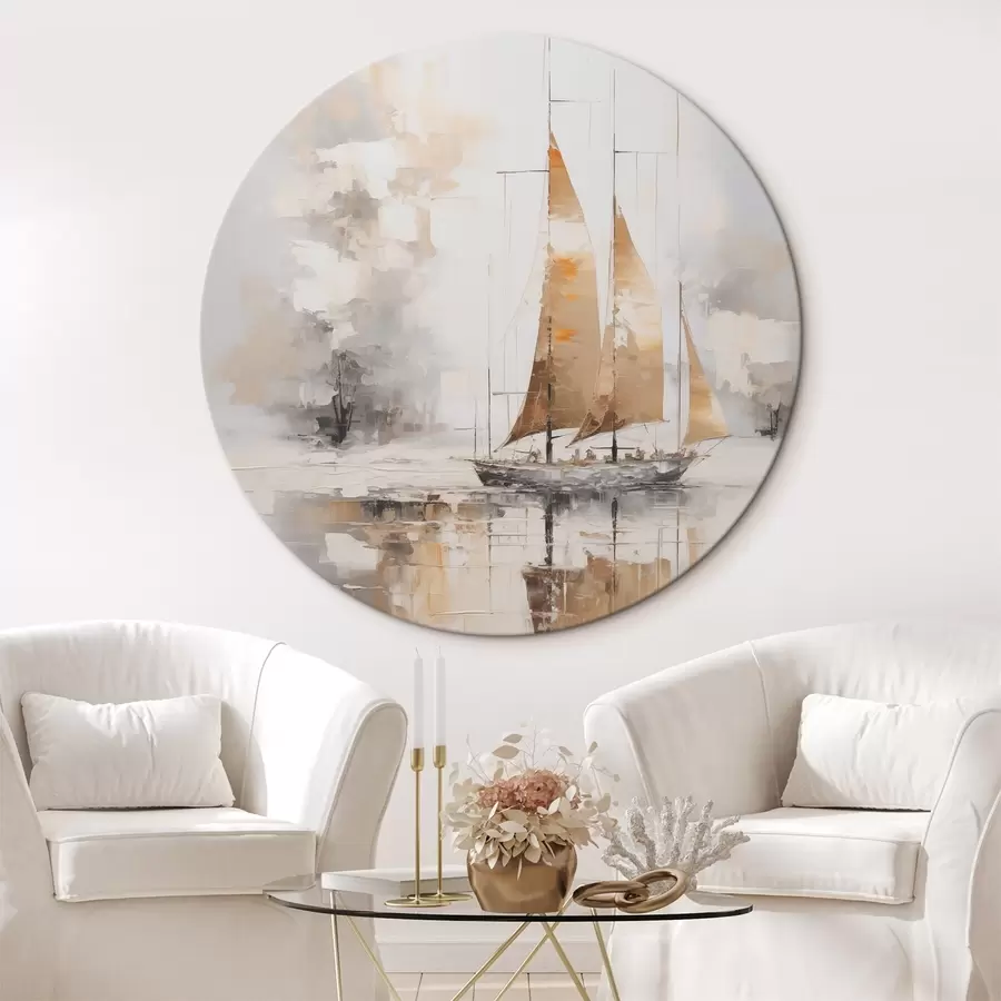 carta da parati Dipinto raffigurante una barca a vela nr. r46565