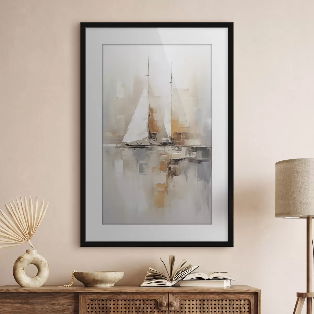 Poster Astrazione di una barca a vela f46566