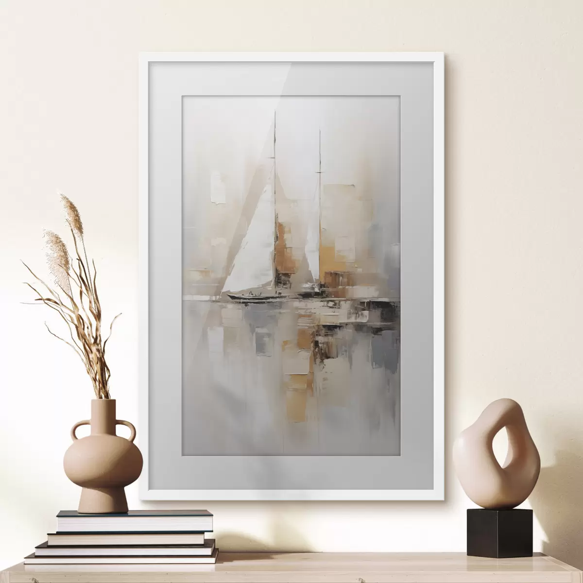 Poster Astrazione di una barca a vela f46566