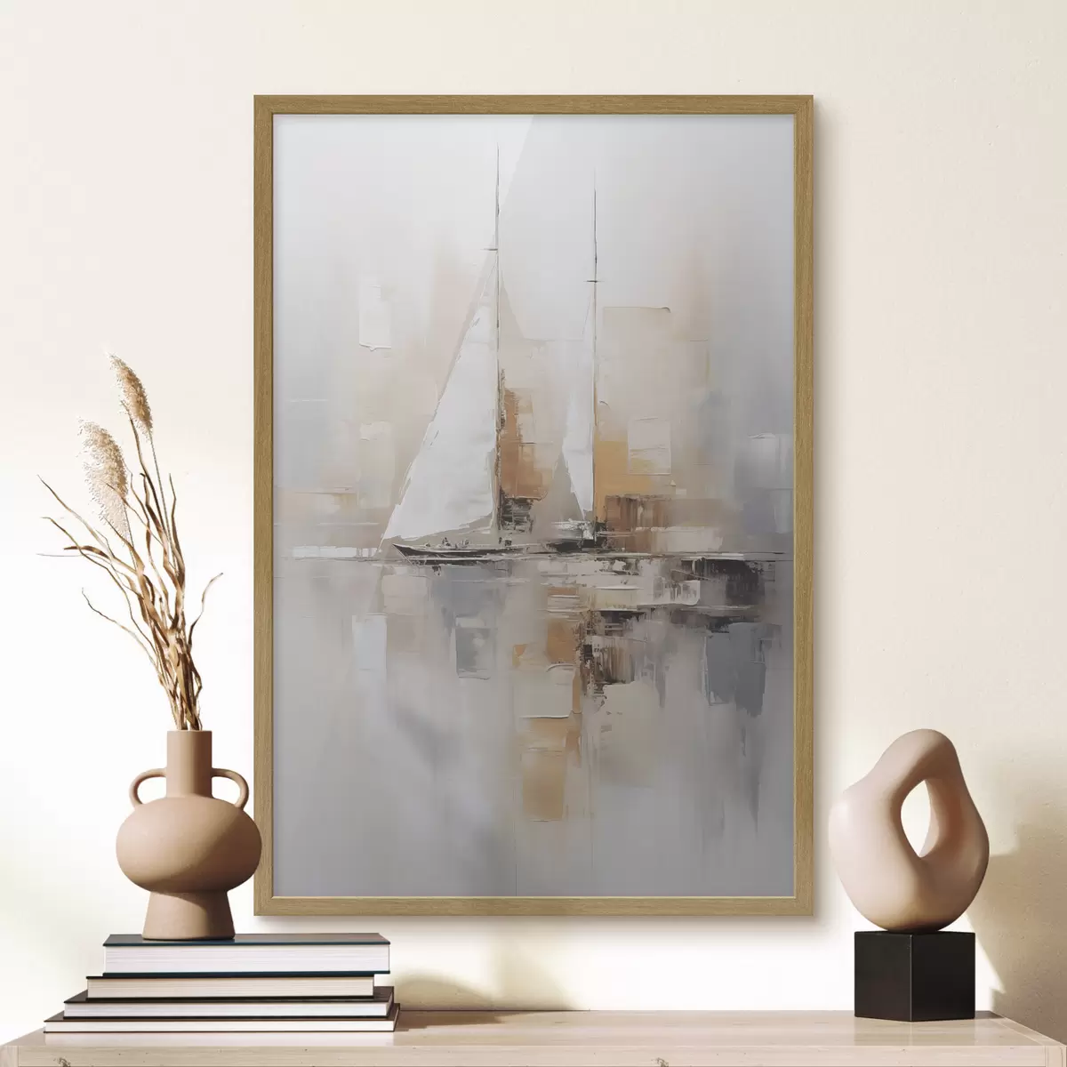 Poster Astrazione di una barca a vela f46566