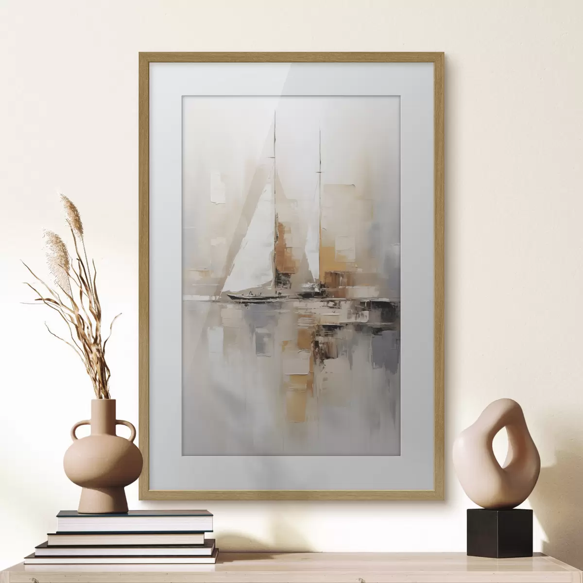 Poster Astrazione di una barca a vela f46566