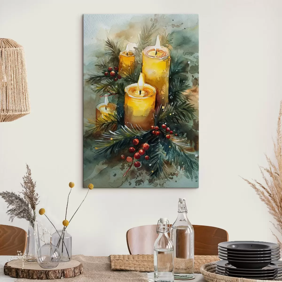 carta da parati Candele natalizie nr. s46585