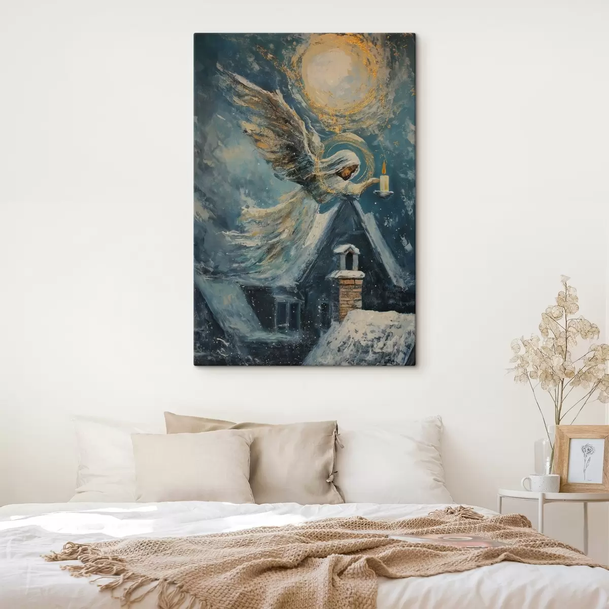 carta da parati Angelo sopra le case nr. s46600