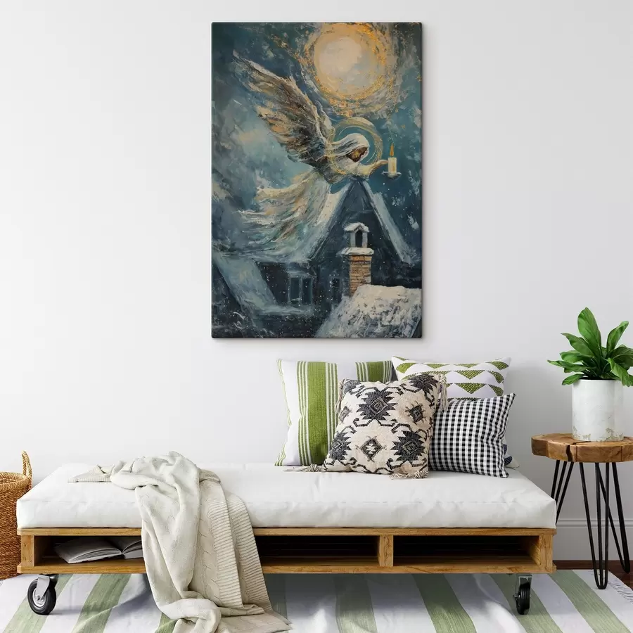 carta da parati Angelo sopra le case nr. s46600