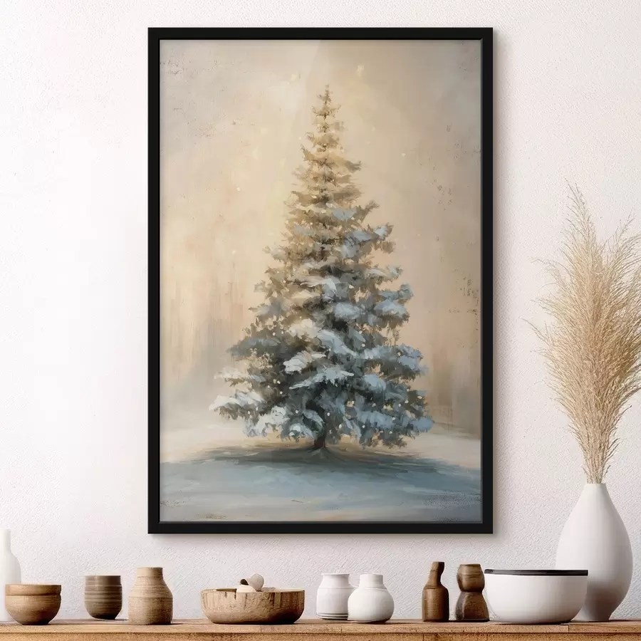 carta da parati Albero di Natale nella neve nr. f46589