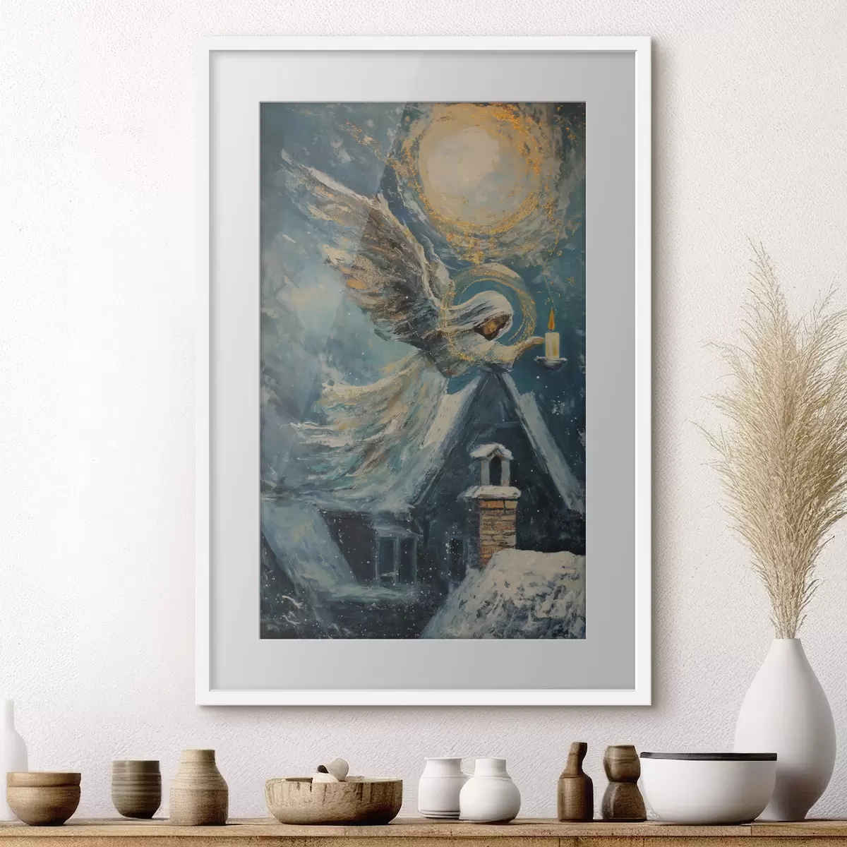 Poster Angelo sopra le case f46600