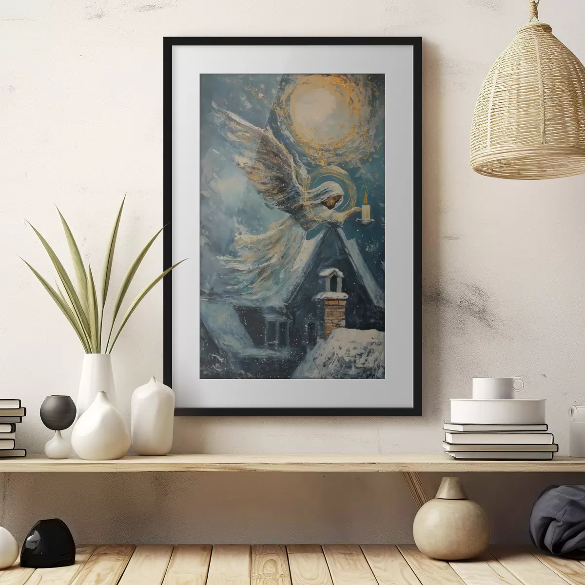 Poster Angelo sopra le case f46600