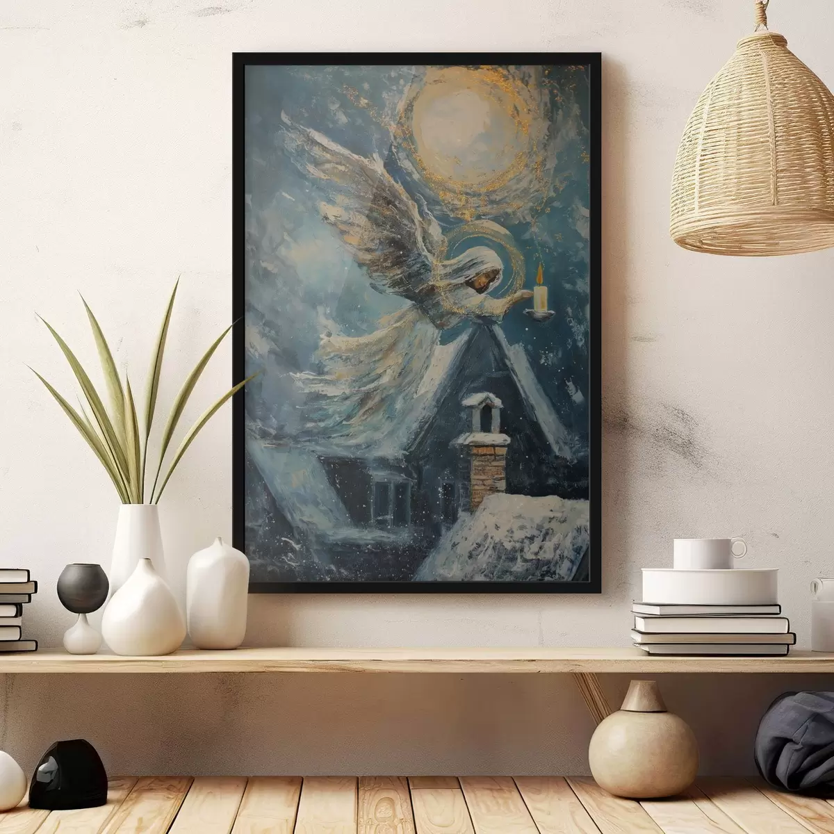 Poster Angelo sopra le case f46600