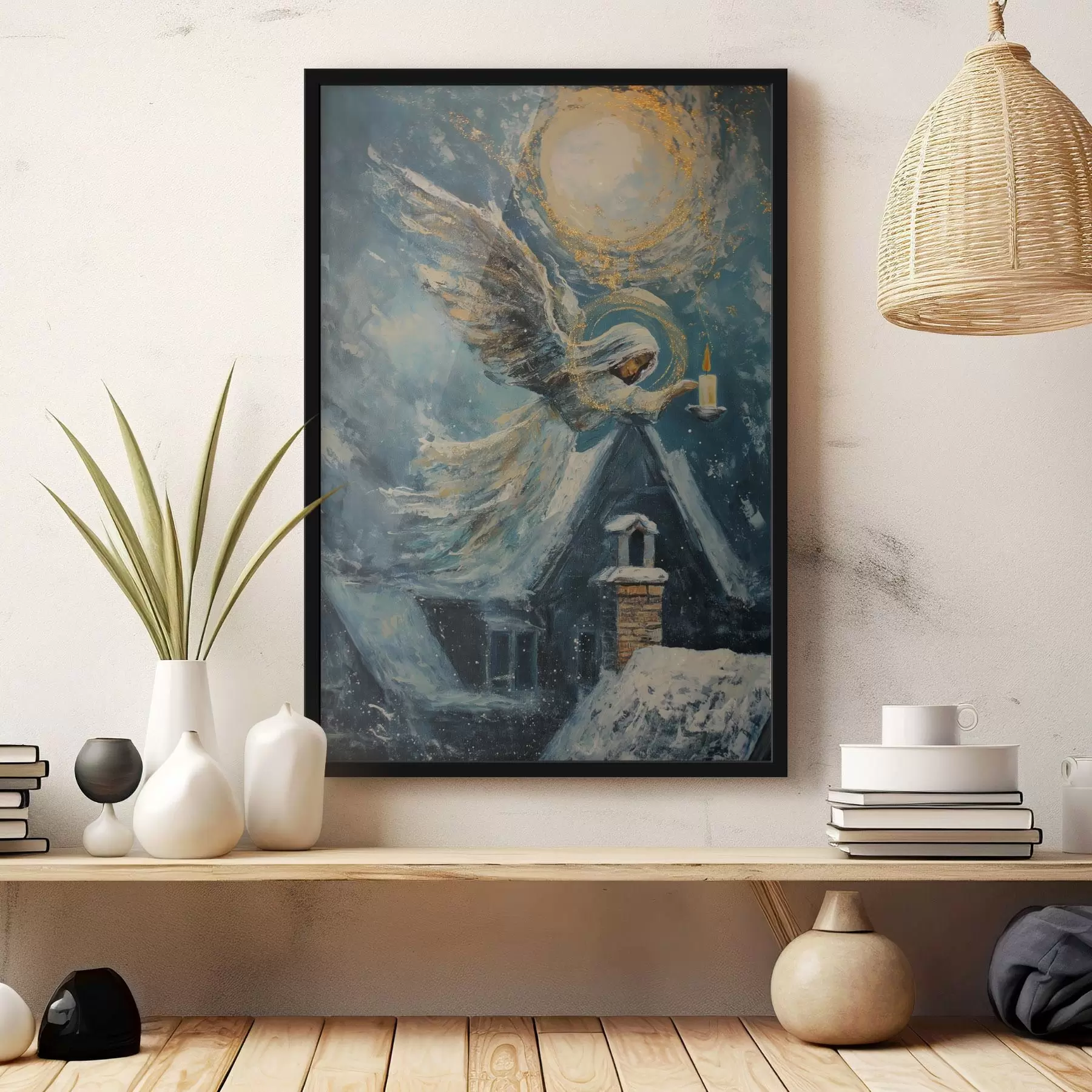 carta da parati Angelo sopra le case nr. f46600