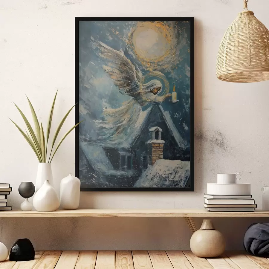 carta da parati Angelo sopra le case nr. f46600