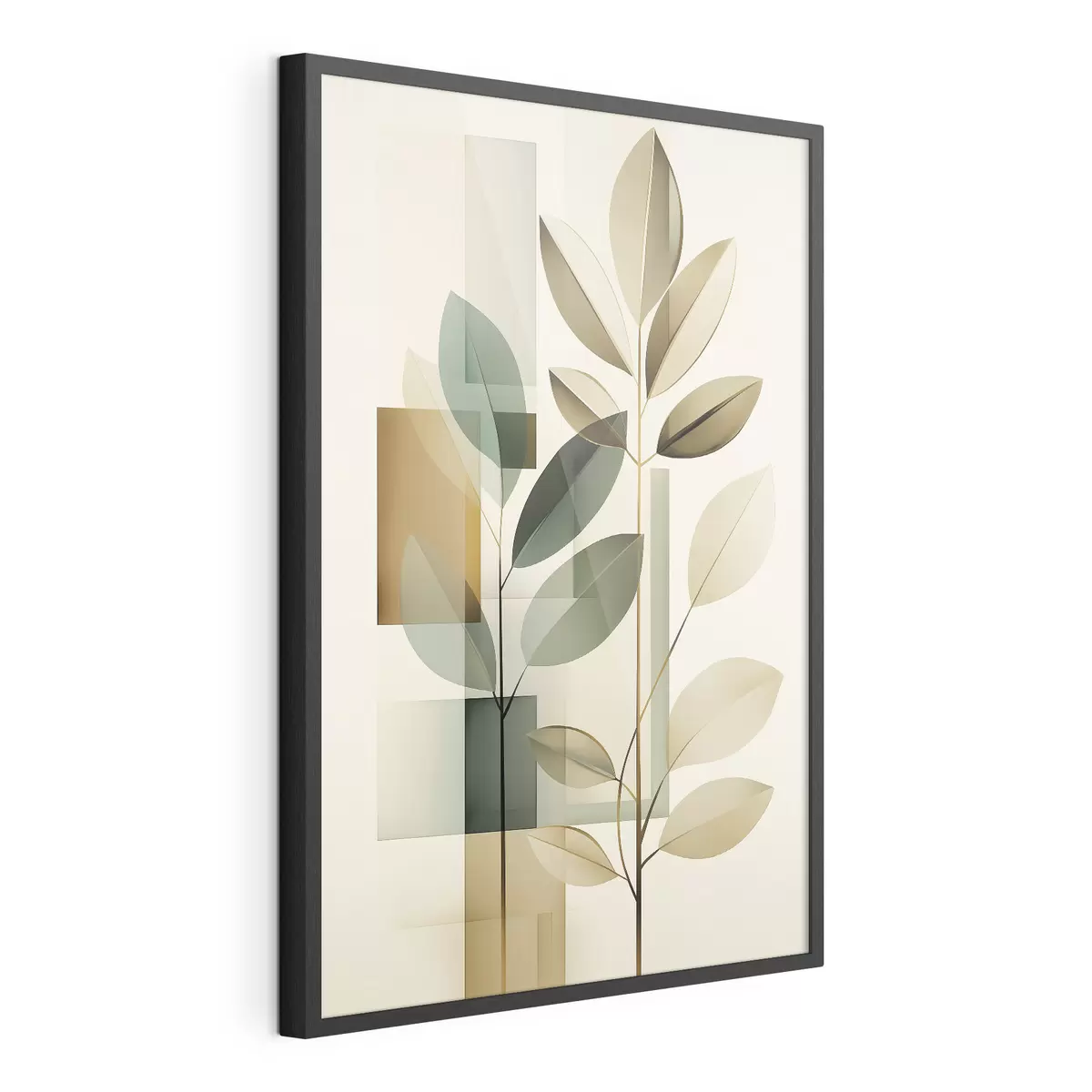 Poster Astrazione geometrica con foglie f46581