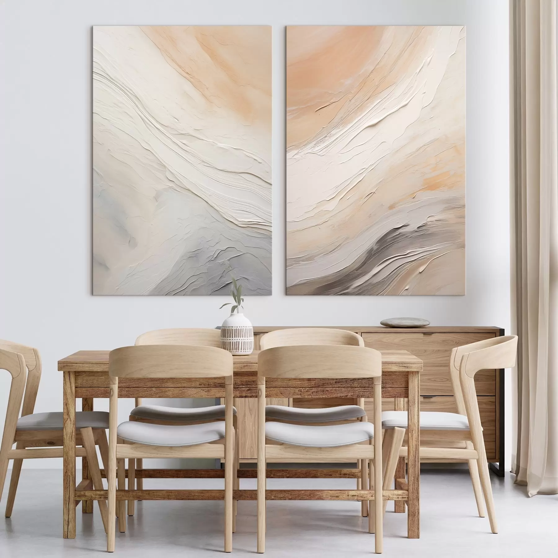 carta da parati Texture neutre in gesso con strati in rilievo fluidi nr. m00971