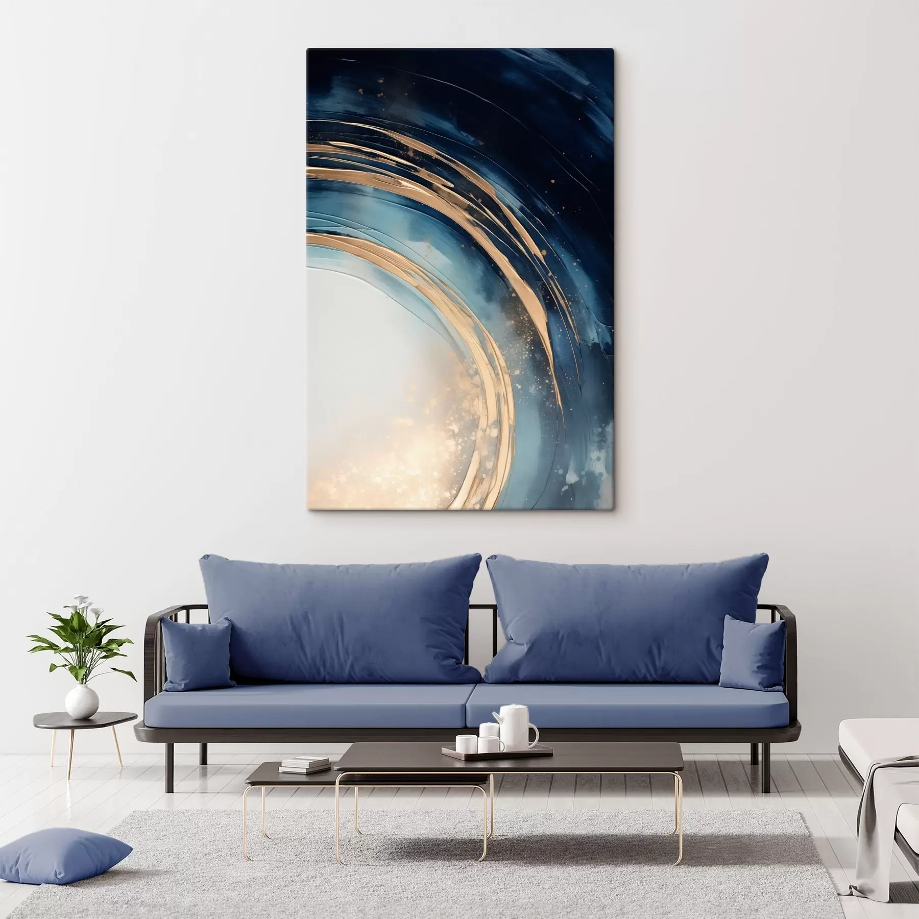 carta da parati Anelli stretti e stratificati su un orizzonte pallido nr. s46489