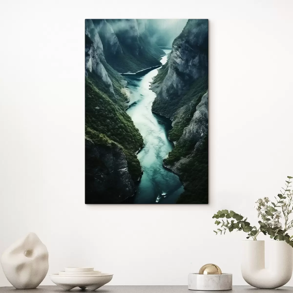 carta da parati Stretta gola con una corrente turchese dall'alto nr. s46522