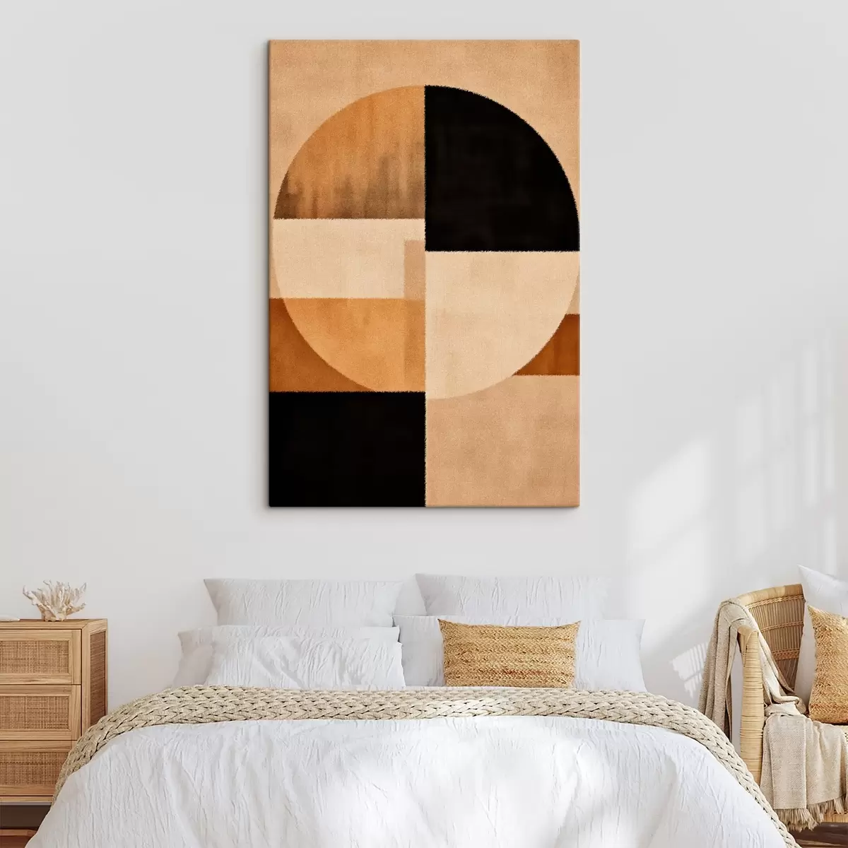 carta da parati Semicerchi e quadrati dai toni caldi, texture morbida nr. s46531