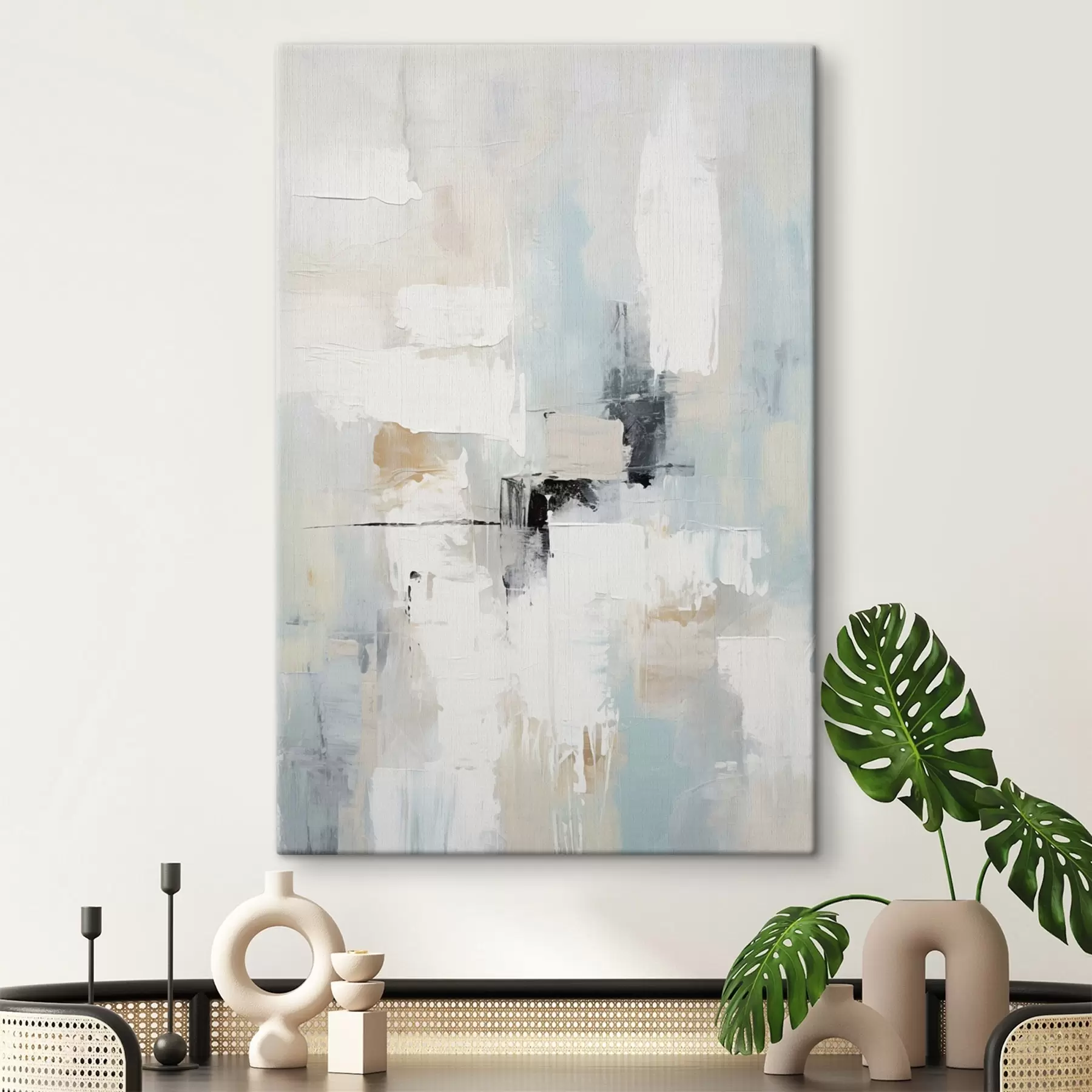 carta da parati Astratto dai toni chiari con accenti neri nr. s46548