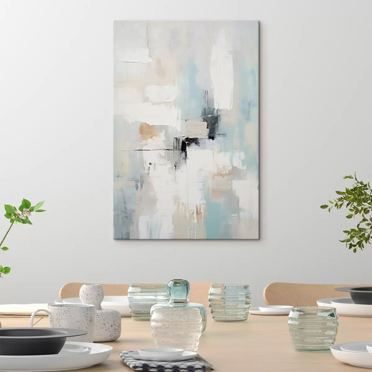 carta da parati Astratto dai toni chiari con accenti neri nr. s46548