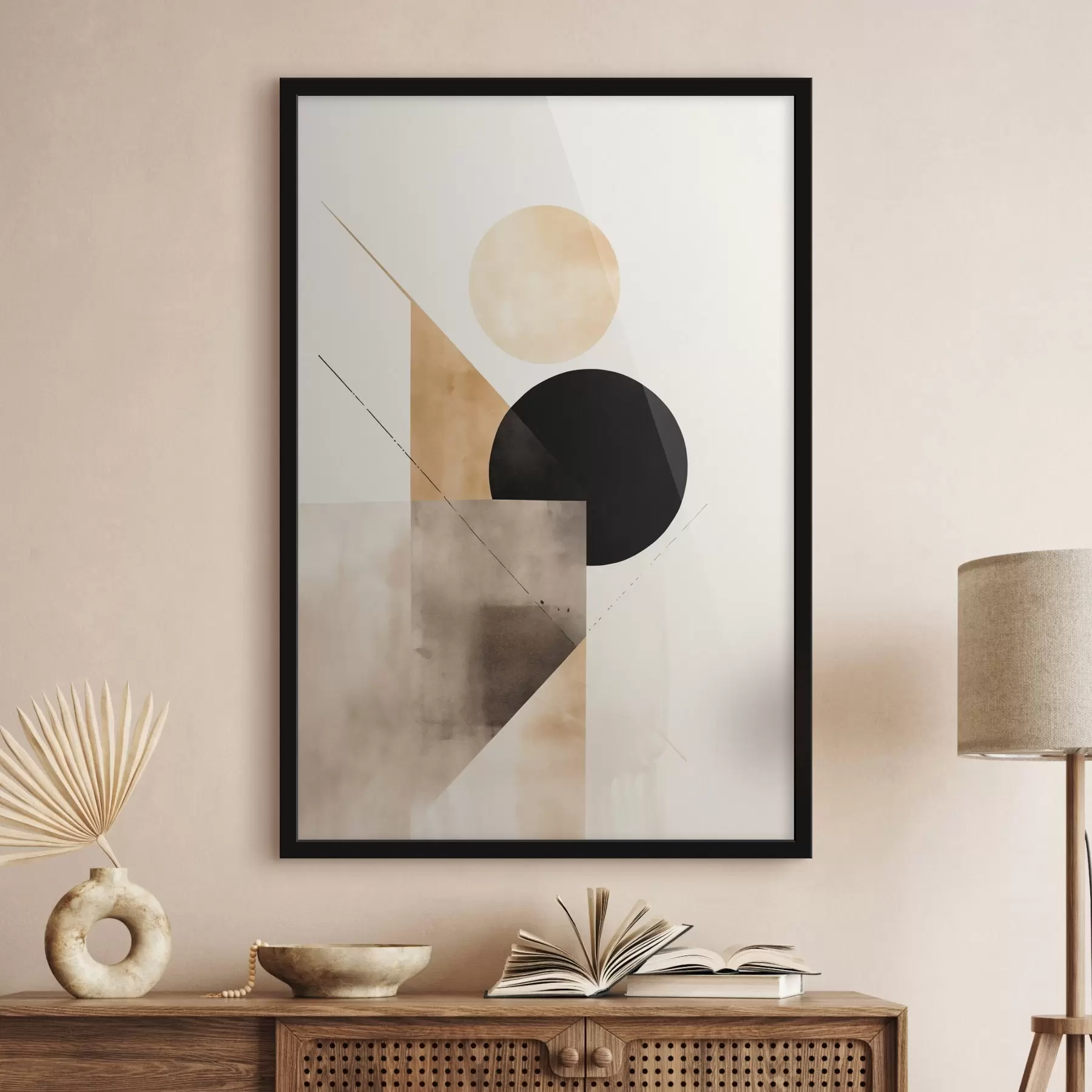 carta da parati Composizione minimale: cerchio, triangolo e piani nr. f46532