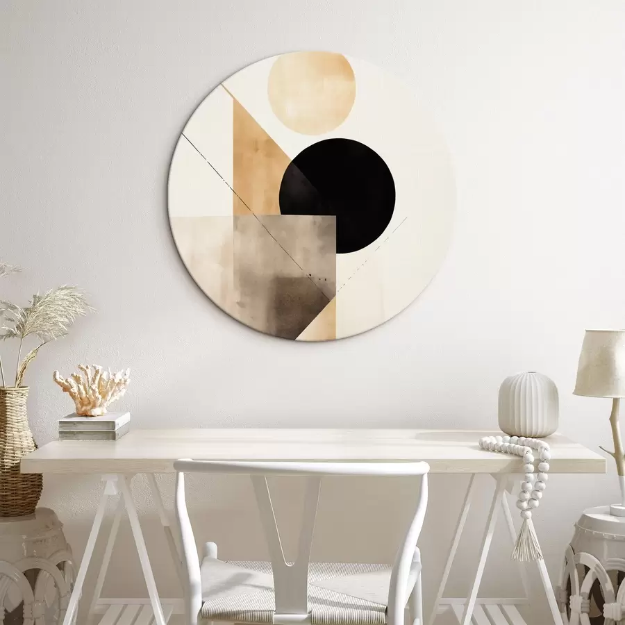 carta da parati Composizione minimale: cerchio, triangolo e piani nr. r46532