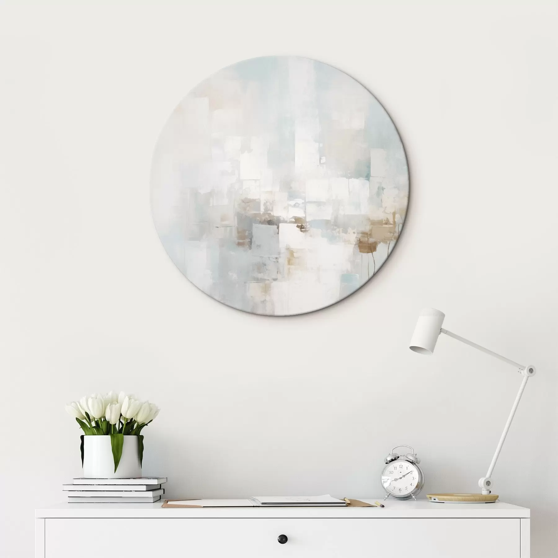 carta da parati Blocchi dai colori pastello chiari: blu, beige, bianco nr. r46546