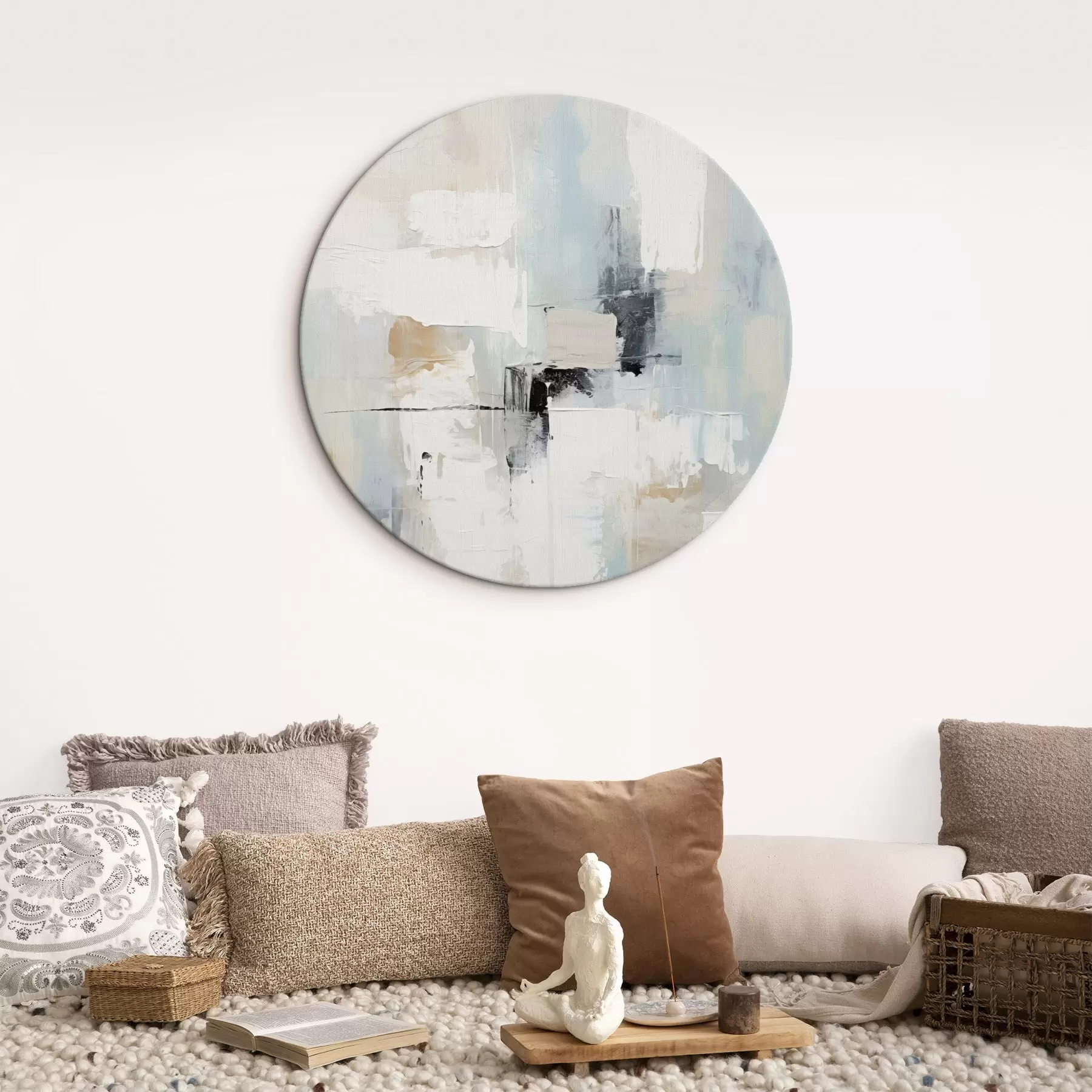 carta da parati Astratto dai toni chiari con accenti neri nr. r46548