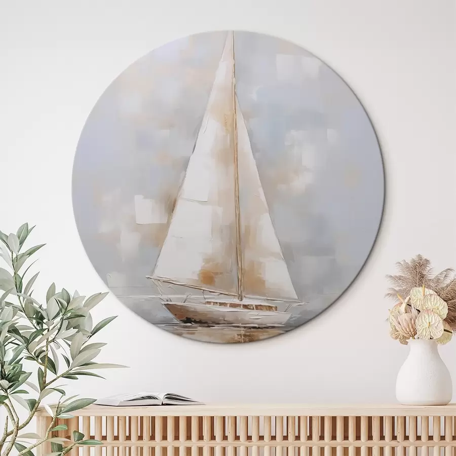 carta da parati Dipinto raffigurante una barca a vela nr. r46677