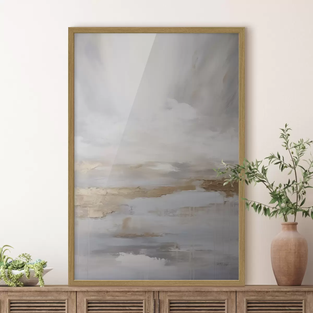 Poster Composizione astratta che imita la pittura f46678