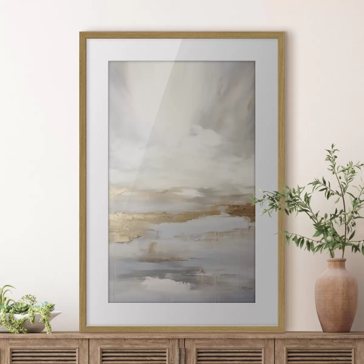 Poster Composizione astratta che imita la pittura f46678