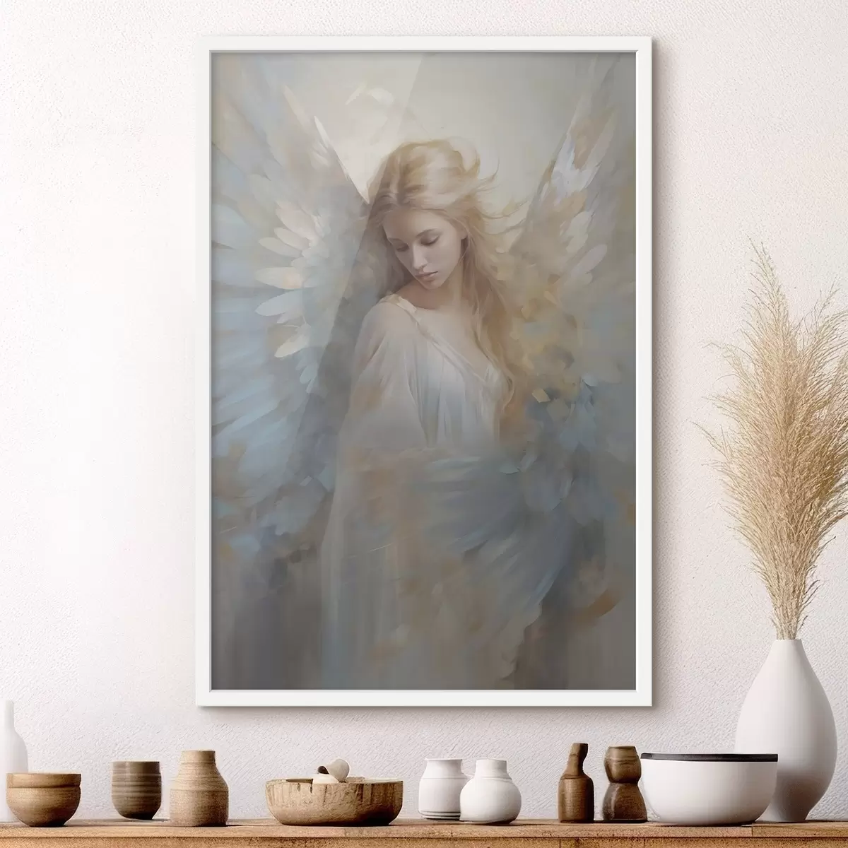 Poster Imitazione di un dipinto astratto di un angelo f46682