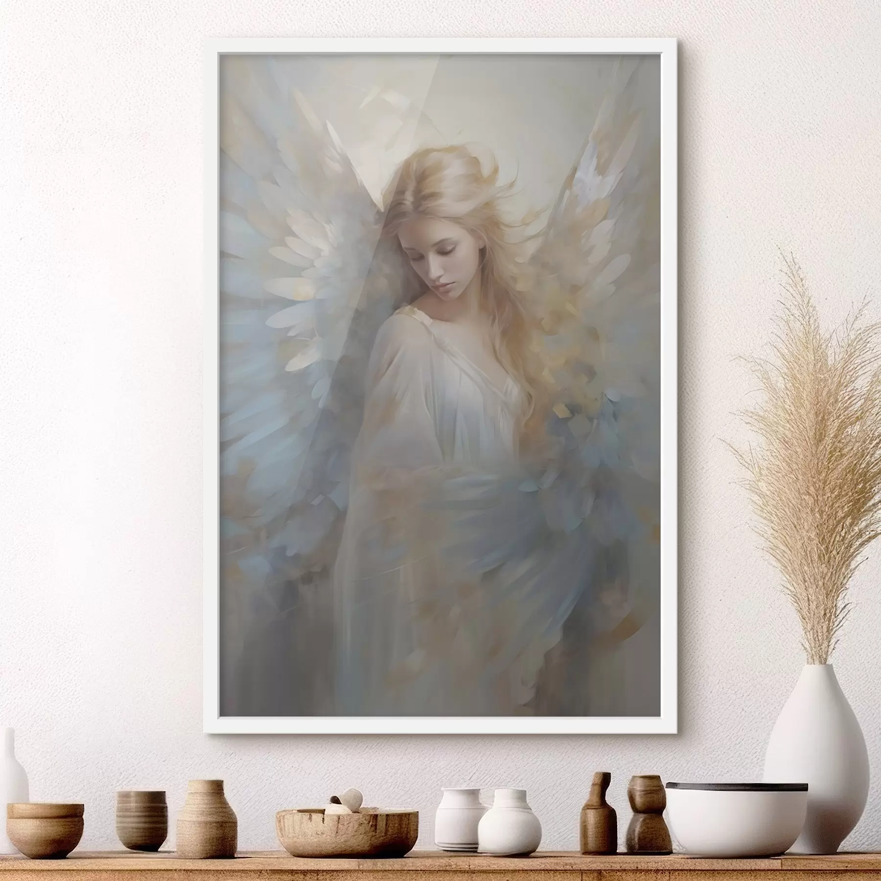 carta da parati Imitazione di un dipinto astratto di un angelo nr. f46682