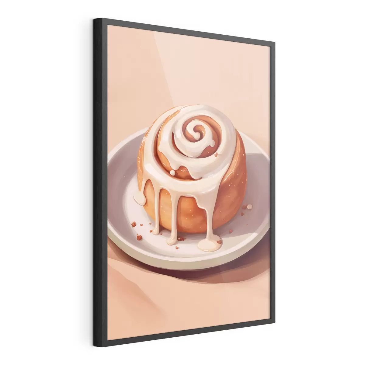 Poster Rotolo alla cannella con glassa alla panna f46624