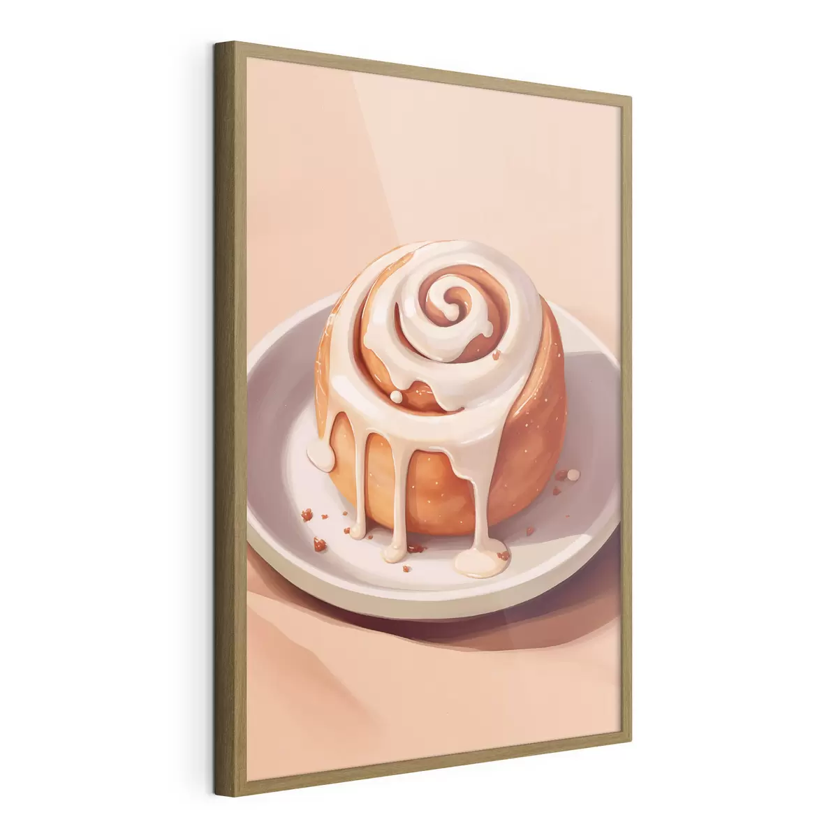 Poster Rotolo alla cannella con glassa alla panna f46624