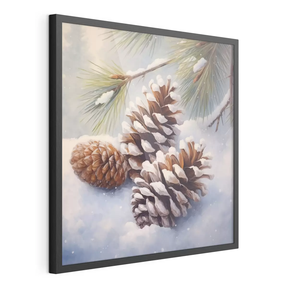 Poster Pigne e rami ricoperti di neve f46631