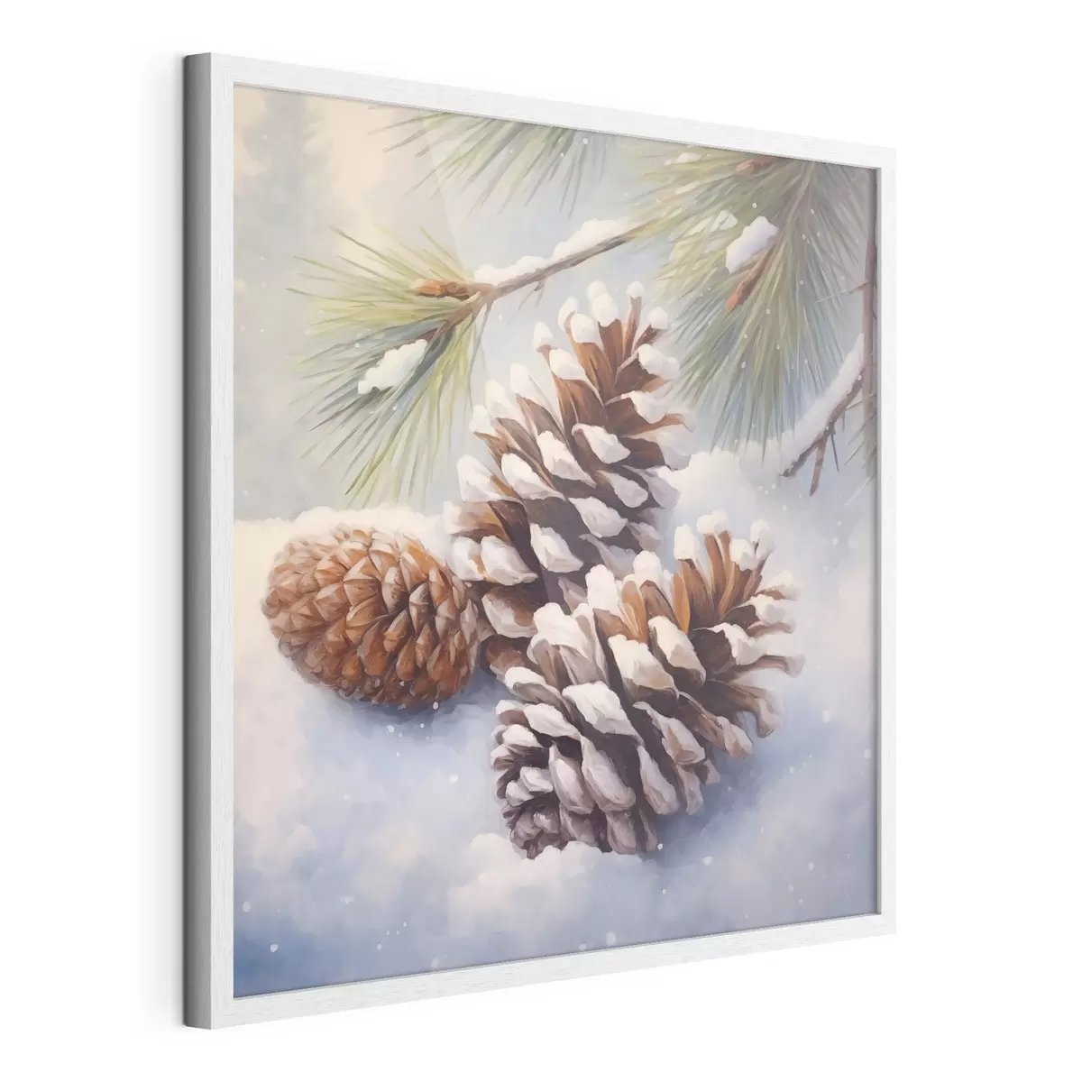 Poster Pigne e rami ricoperti di neve f46631