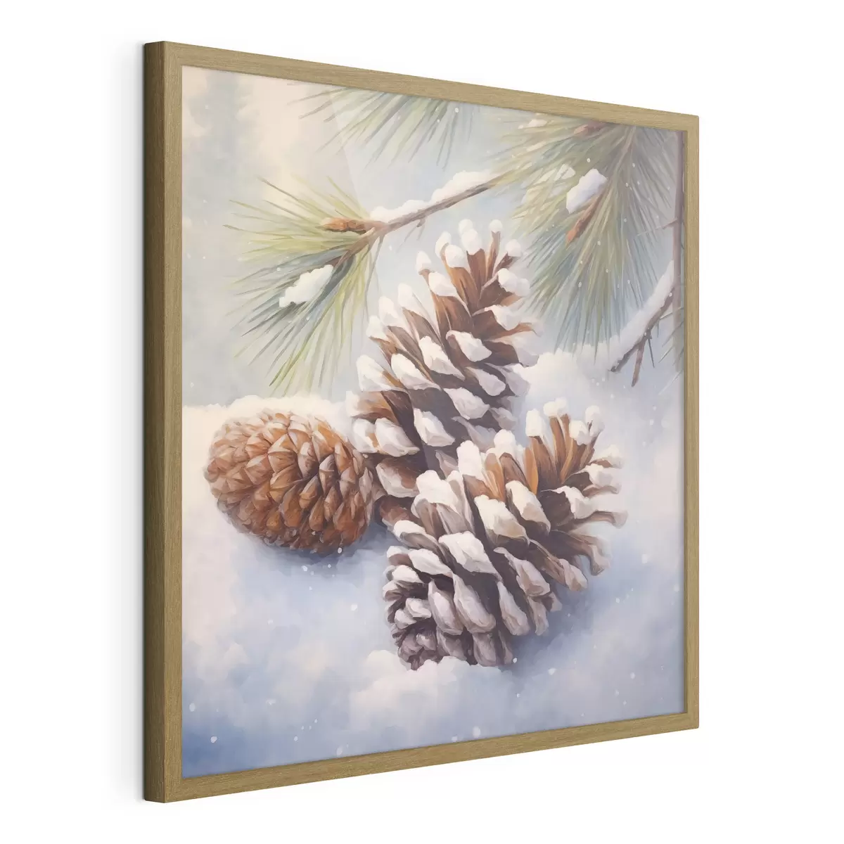 Poster Pigne e rami ricoperti di neve f46631